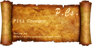 Piti Csongor névjegykártya