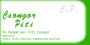 csongor piti business card